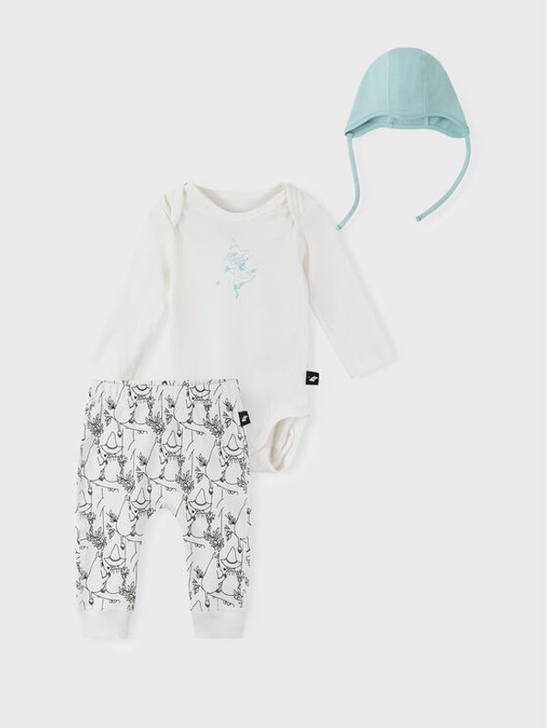 Reima Reima Комплект боди и панталон MOOMIN Dyrbaraste 5200067A Бял Regular Fit