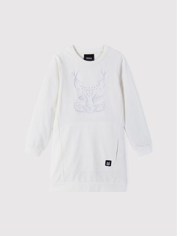 Reima Reima Плетена рокля Villikko 5200112A Бял Regular Fit