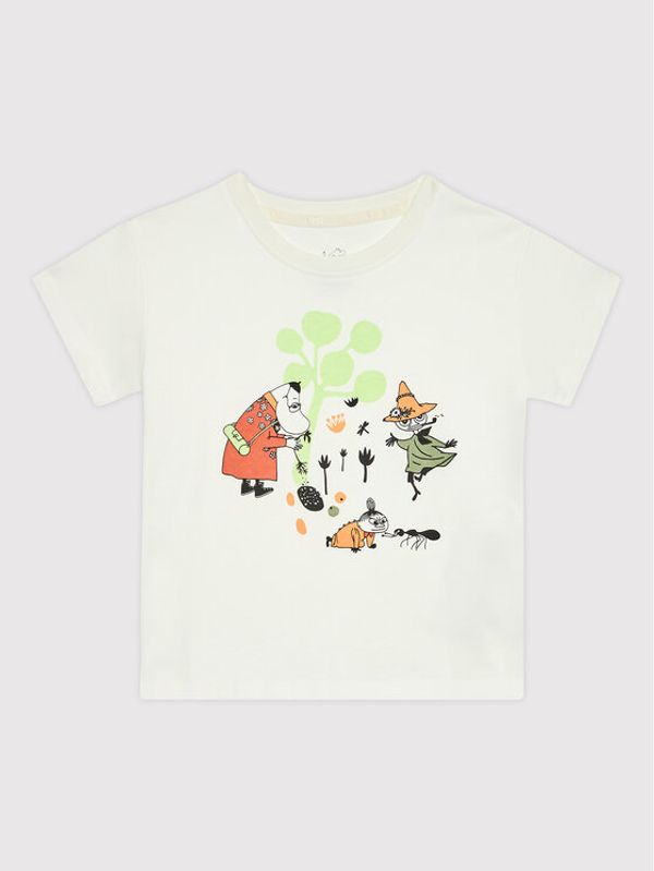 Reima Reima Тишърт Moomin Tussilago 516689M Бял Relaxed Fit