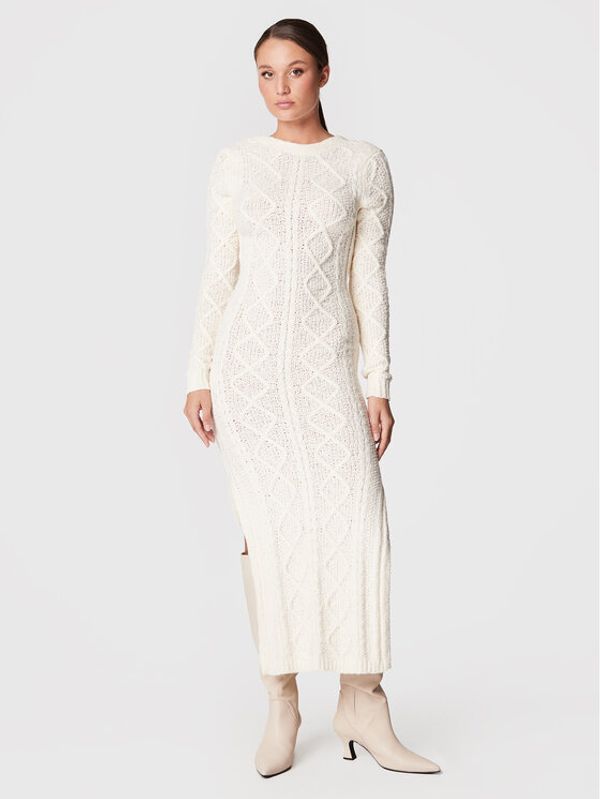 Remain Remain Плетена рокля Carmain RM1614 Бежов Slim Fit