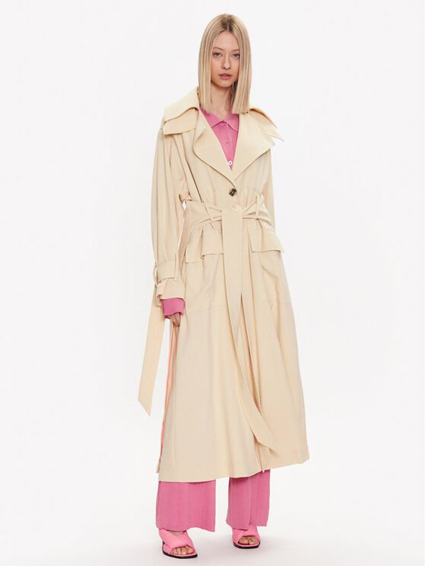 Remain Remain Преходно палто Wovon 5006342140 Жълт Oversize