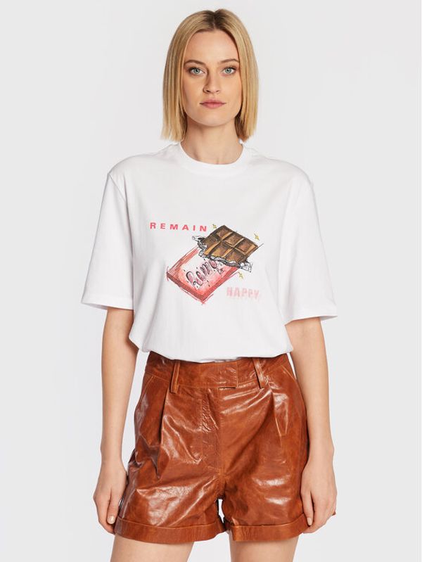 Remain Remain Тишърт Emery RM1587 Бял Boxy Fit