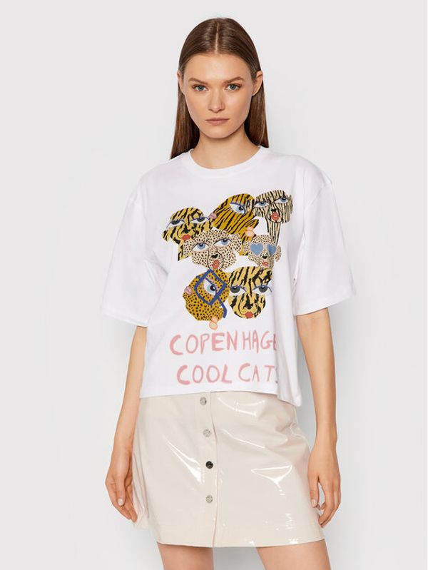 Remain Remain Тишърт Rosan RM759 Бял Regular Fit