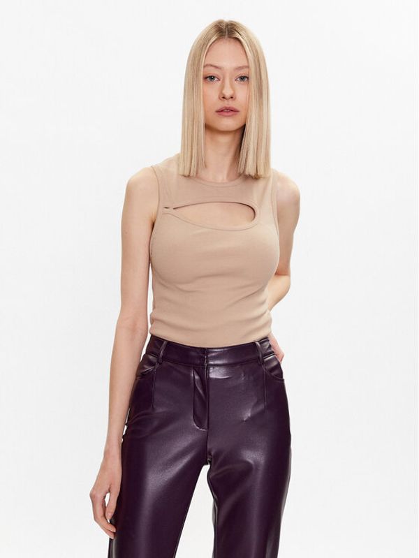 Remain Remain топ Ribbed 5001762209 Бежов Slim Fit