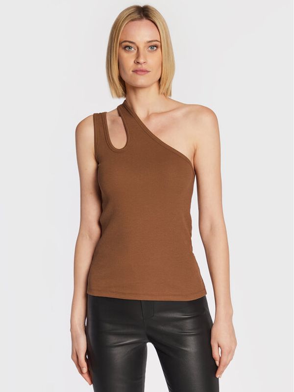 Remain Remain топ Toya RM1593 Кафяв Slim Fit