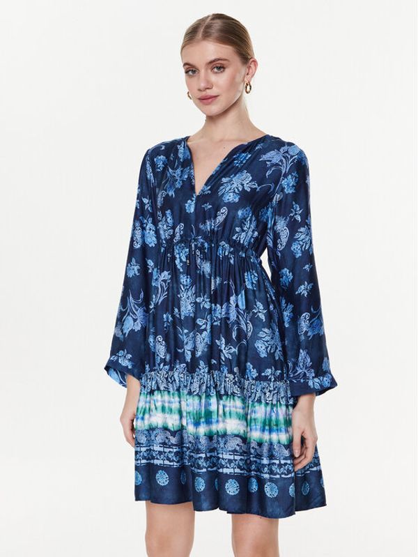 Replay Replay Ежедневна рокля W9602.000.73950 Син Regular Fit