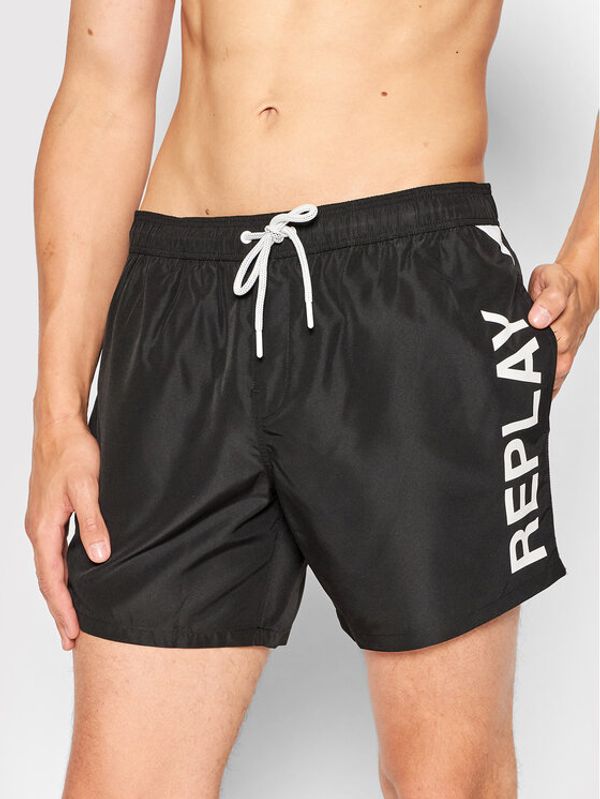 Replay Replay Плувни шорти LM1098.000.82972R Черен Regular Fit