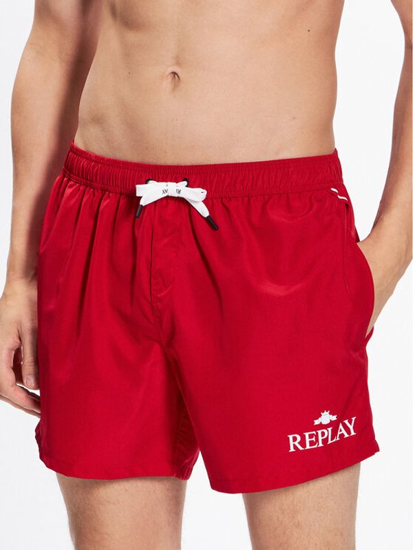 Replay Replay Плувни шорти LM1118.000.82972 Червен Regular Fit