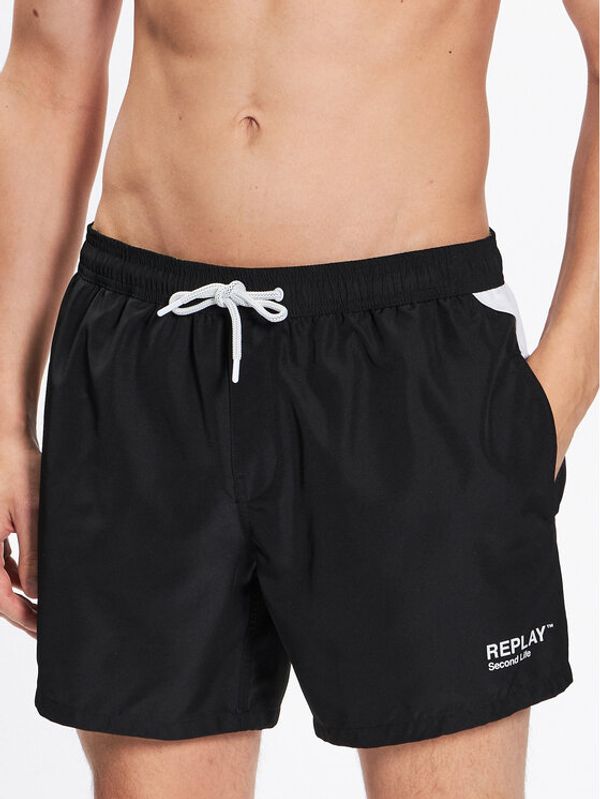 Replay Replay Плувни шорти LM1128.000.82972R Черен Regular Fit