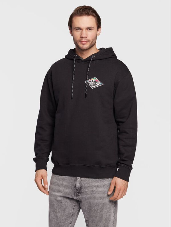 Replay Replay Суитшърт M6270.000.23190P Черен Regular Fit
