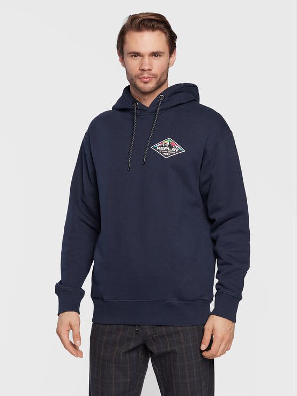 Replay Replay Суитшърт M6270.000.23190P Тъмносин Regular Fit