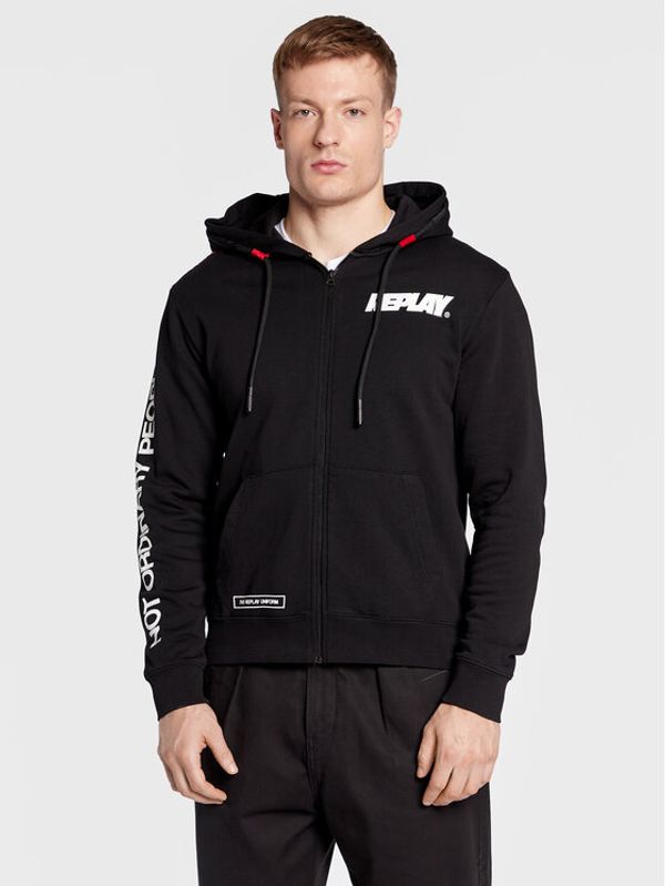 Replay Replay Суитшърт M6316.000.21842 Черен Regular Fit