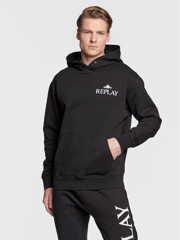 Replay Replay Суитшърт M6531.000.22890P Черен Regular Fit