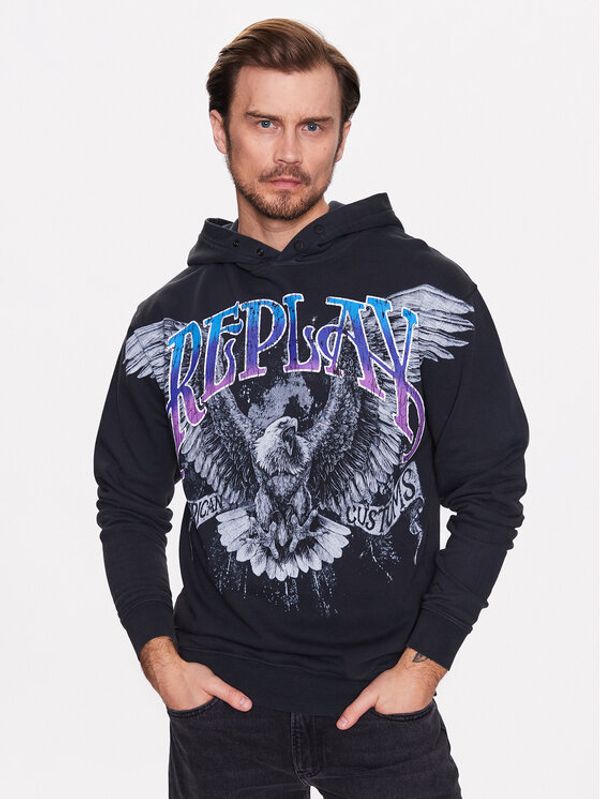 Replay Replay Суитшърт M6535.000.22738M Черен Regular Fit