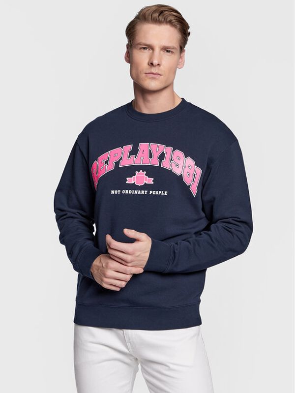 Replay Replay Суитшърт M6544.000.23456 Тъмносин Regular Fit