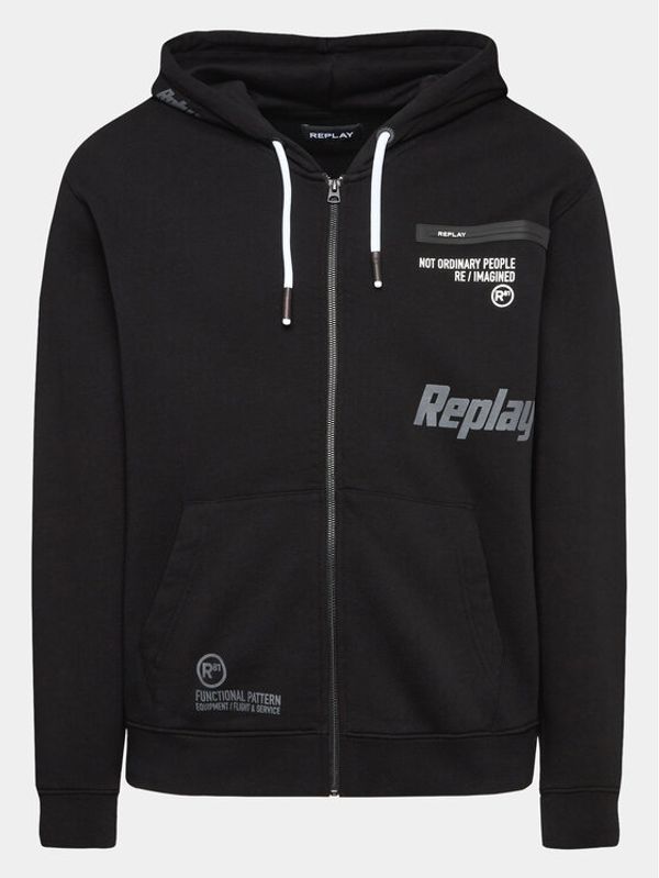 Replay Replay Суитшърт M6706.000.21842 Черен Regular Fit