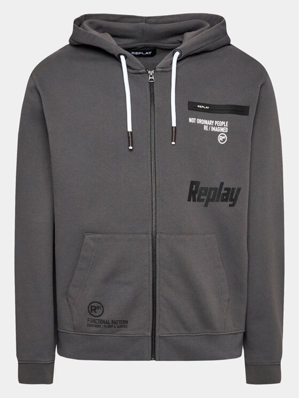 Replay Replay Суитшърт M6706.000.21842 Сив Regular Fit