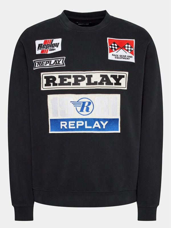 Replay Replay Суитшърт M6718.000.22890CS Черен Regular Fit