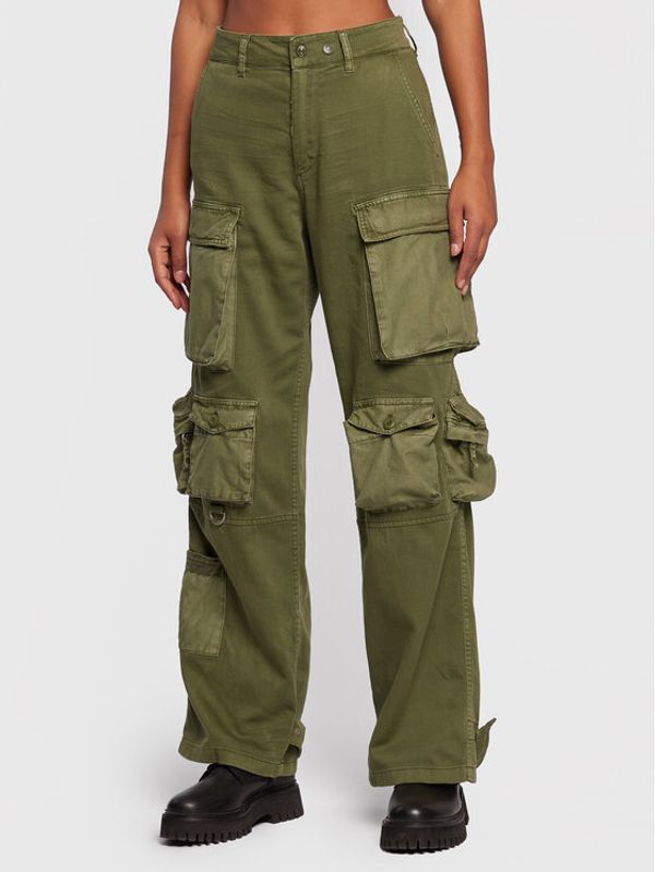 Replay Replay Текстилни панталони W8019.000.10307 Зелен Regular Fit