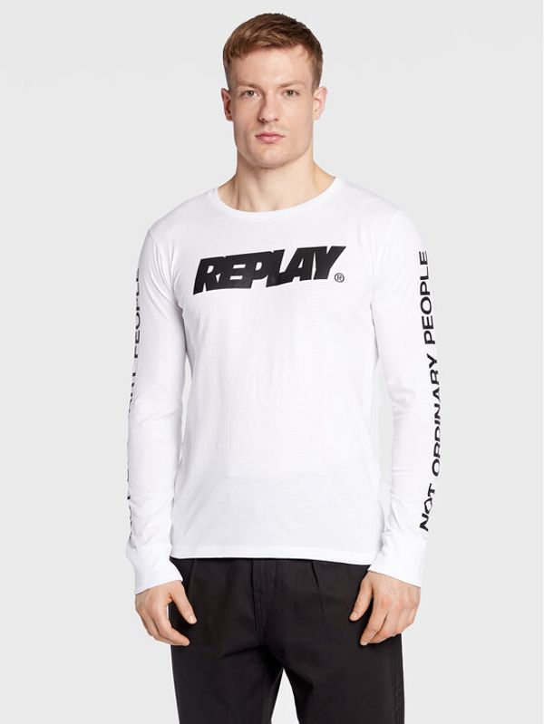Replay Replay Тениска с дълъг ръкав M6310.000.2660 Бял Regular Fit
