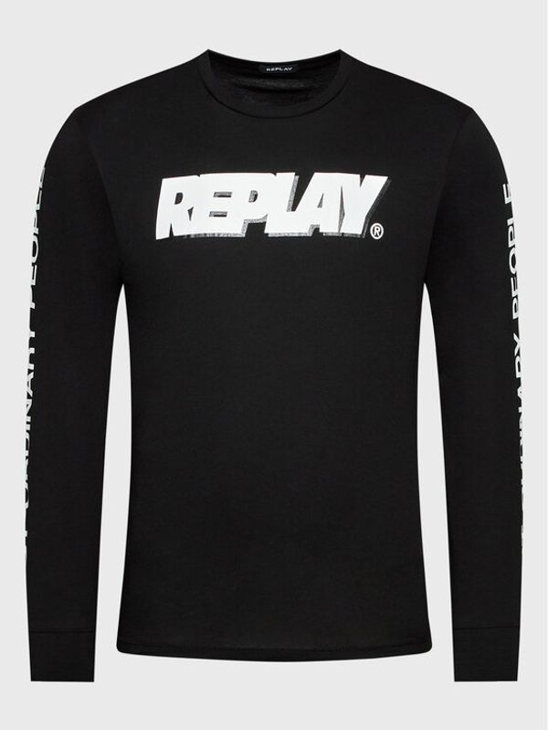 Replay Replay Тениска с дълъг ръкав M6310.000.2660 Черен Regular Fit