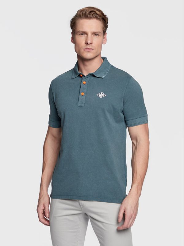 Replay Replay Тениска с яка и копчета M3070A.000.22696M Син Regular Fit