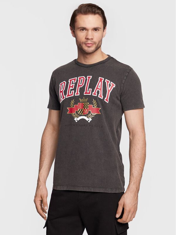 Replay Replay Тишърт M6290.000.23356M Черен Regular Fit