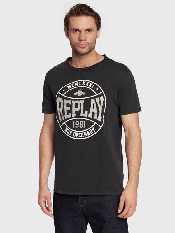 Replay Replay Тишърт M6292.000.22658LM Черен Regular Fit