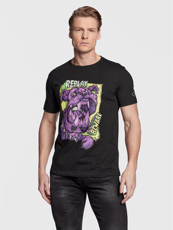 Replay Replay Тишърт M6466.000.2660 Черен Regular Fit