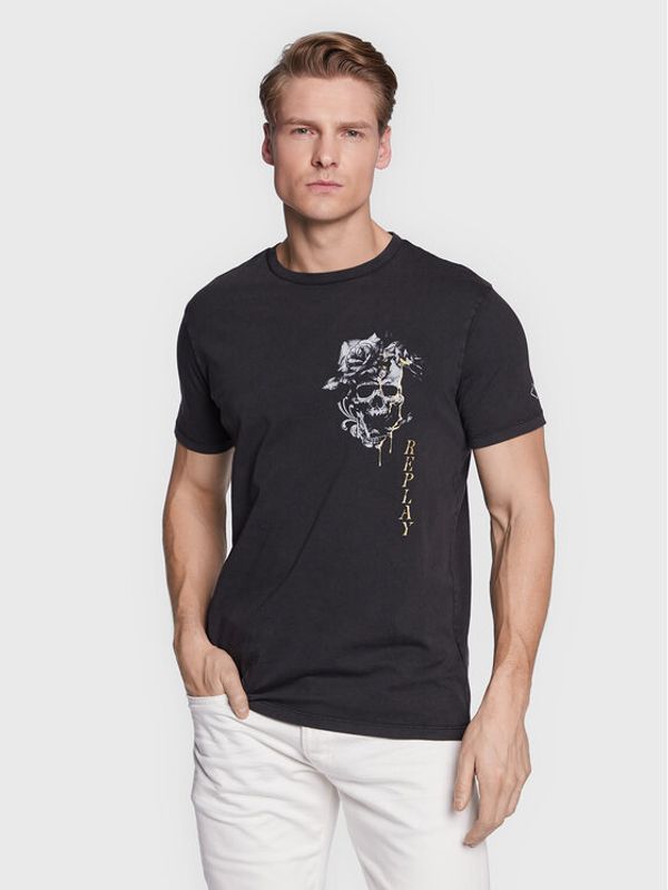 Replay Replay Тишърт M6486.000.22658LM Черен Regular Fit