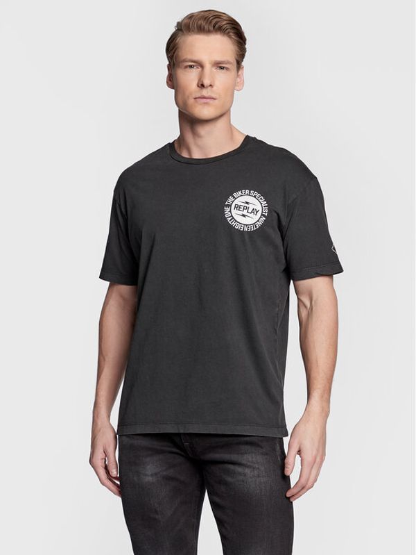 Replay Replay Тишърт M6488.000.22658LM Черен Relaxed Fit