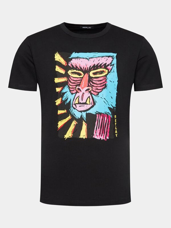 Replay Replay Тишърт M6642.000.2660 Черен Regular Fit