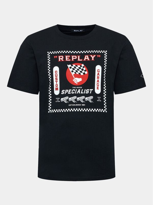 Replay Replay Тишърт M6649.000.2660 098 Черен Regular Fit