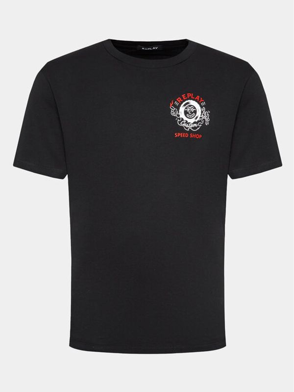 Replay Replay Тишърт M6673.000.2660 Черен Regular Fit