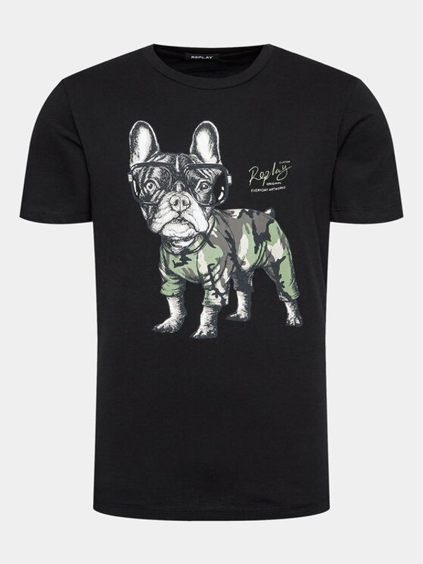 Replay Replay Тишърт M6677.000.2660 Черен Regular Fit