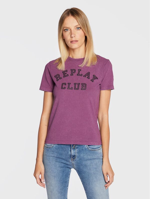 Replay Replay Тишърт W3510A.000.22662M Виолетов Slim Fit