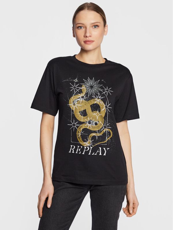 Replay Replay Тишърт W3698C.000.22658P Черен Regular Fit