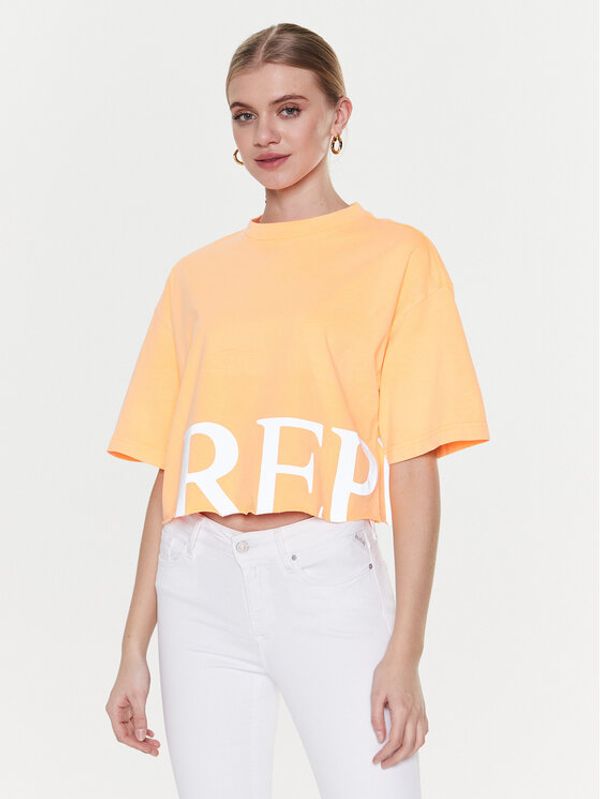Replay Replay Тишърт W3798A.000.23188G Оранжев Relaxed Fit