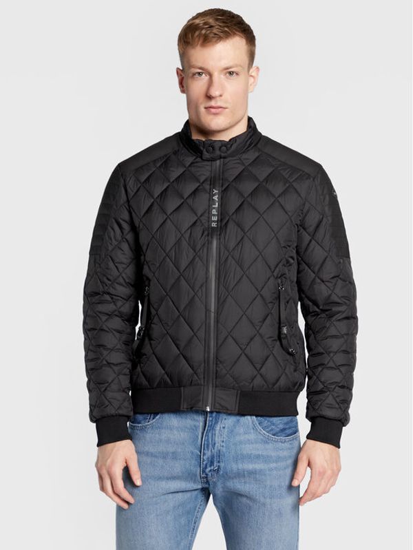 Replay Replay Яке бомбър M8265.000.84440 Черен Regular Fit