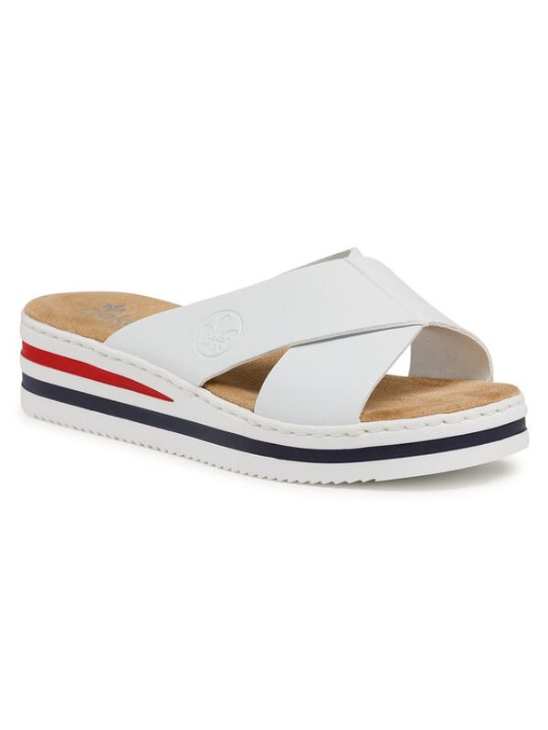 Rieker Rieker Чехли V02A1-80 Бял