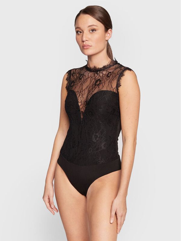 Rinascimento Rinascimento Боди CFC0110185003 Черен Slim Fit