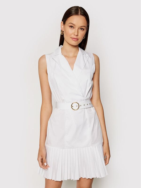 Rinascimento Rinascimento Коктейлна рокля CFC0017897002 Бял Regular Fit