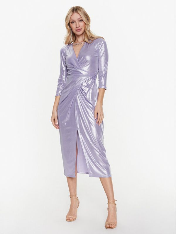 Rinascimento Rinascimento Коктейлна рокля CFC0018957002 Виолетов Slim Fit