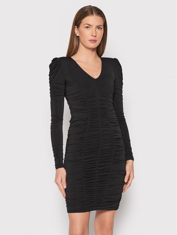 Rinascimento Rinascimento Коктейлна рокля CFC0107412003 Черен Slim Fit