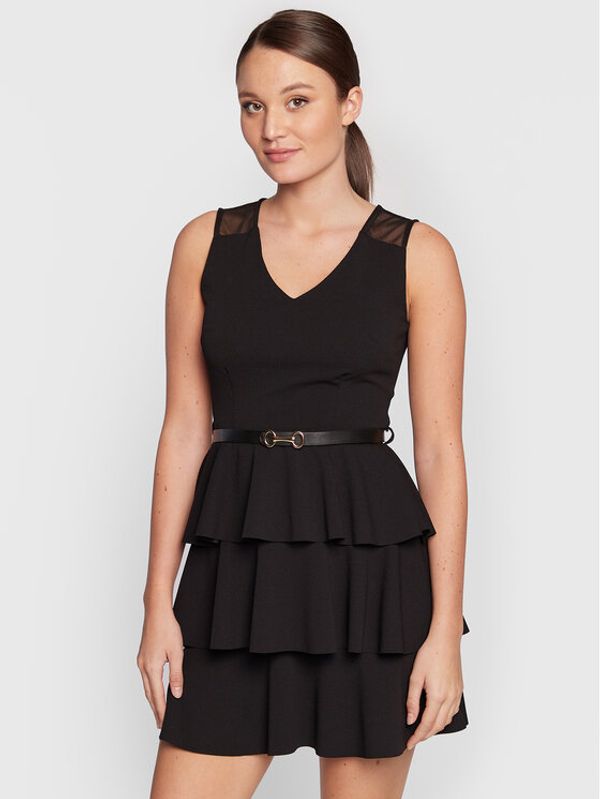 Rinascimento Rinascimento Коктейлна рокля CFC0109826003 Черен Regular Fit