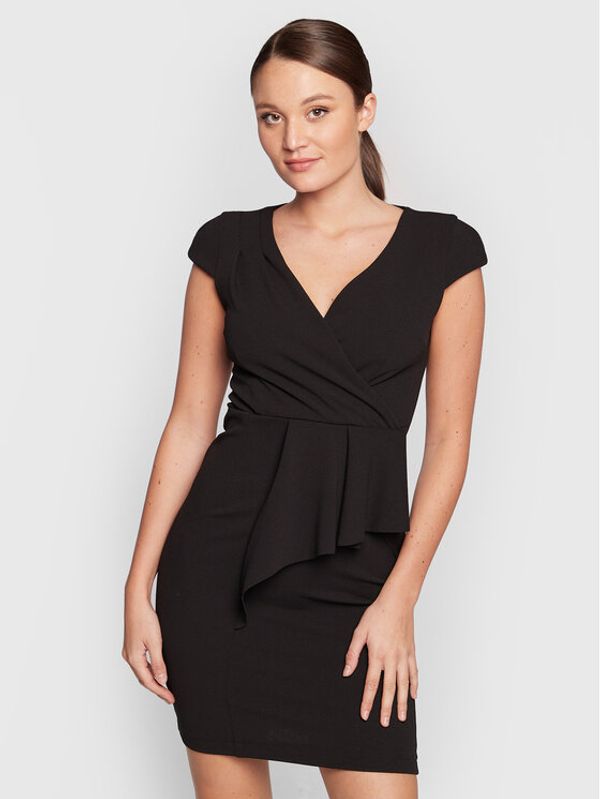 Rinascimento Rinascimento Коктейлна рокля CFC0110052003 Черен Regular Fit