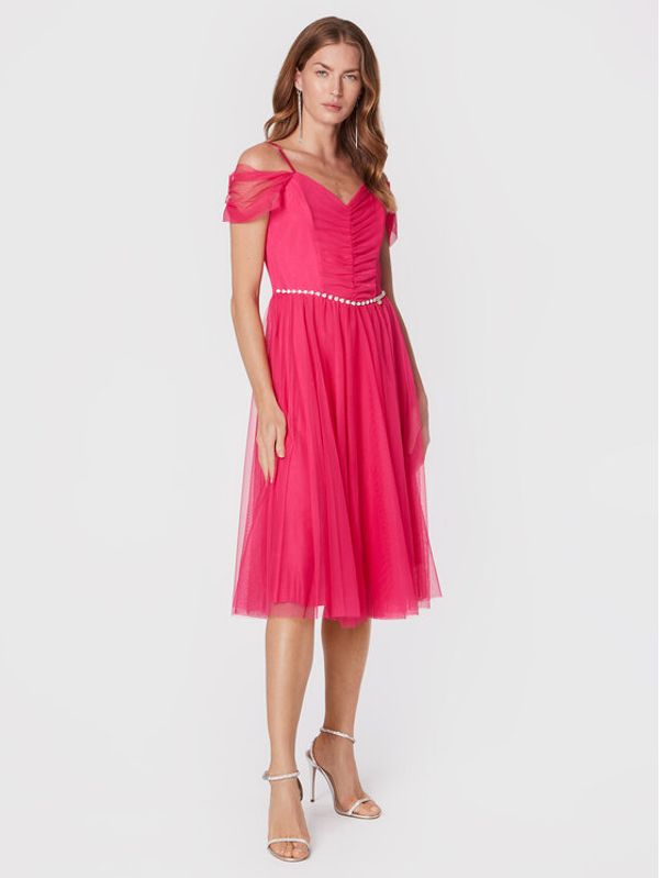 Rinascimento Rinascimento Коктейлна рокля CFC0110393003 Розов Regular Fit