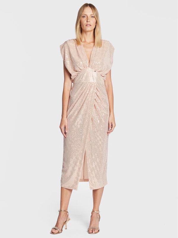 Rinascimento Rinascimento Коктейлна рокля CFC0110461003 Розов Regular Fit