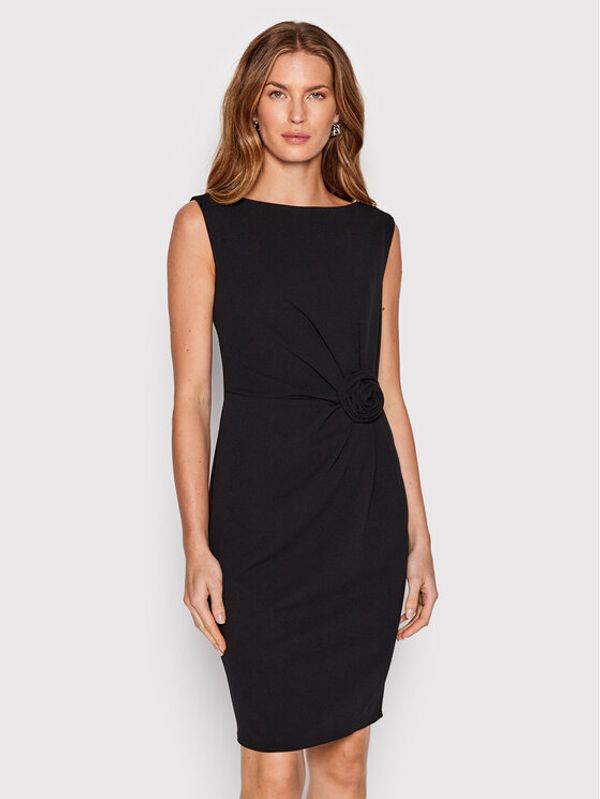 Rinascimento Rinascimento Коктейлна рокля CFC0110559003 Черен Regular Fit