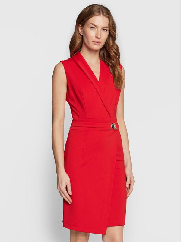 Rinascimento Rinascimento Коктейлна рокля CFC0110642003 Червен Regular Fit